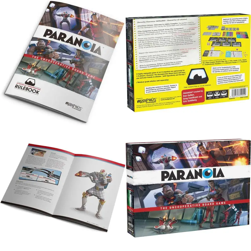 

Survival and Deception in Alpha Complex: A Cooperative Board Game for Adults 14+, 2-6 Players, 120 Min, by Modiphius