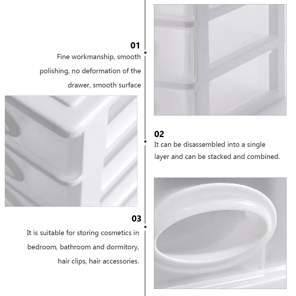 

Desktop Box Multi-Layer Cabinet Thickened Plastic Household Stationery Cabinet Office Supplies Holder Dustproof Moisture-Proof
