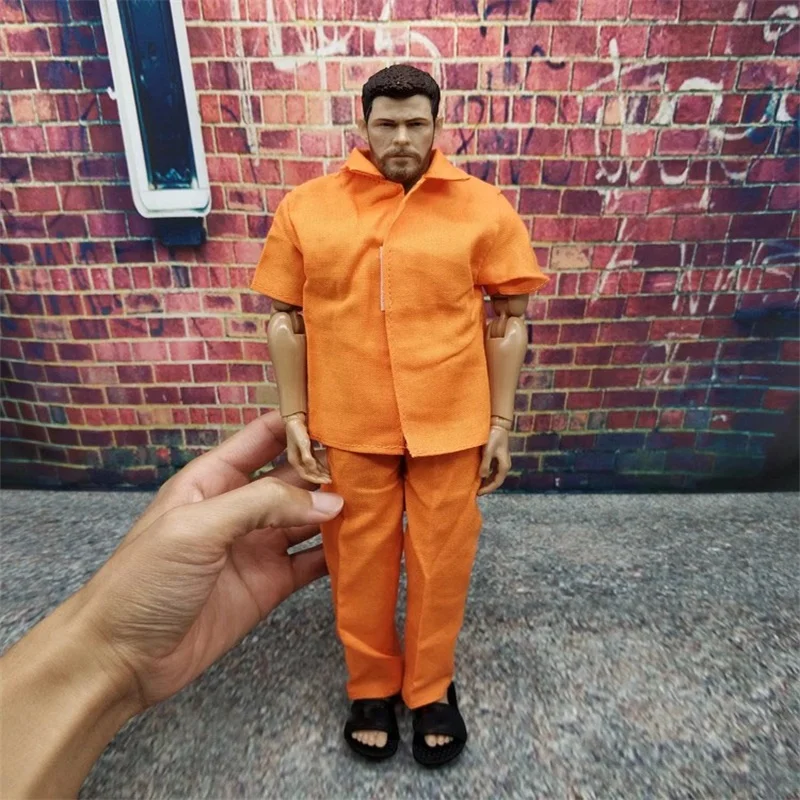 

1/6 Soldier Clothing Accessories Prison Uniform Top and Pants Model Fit 12'' Action Figure Body In Stock