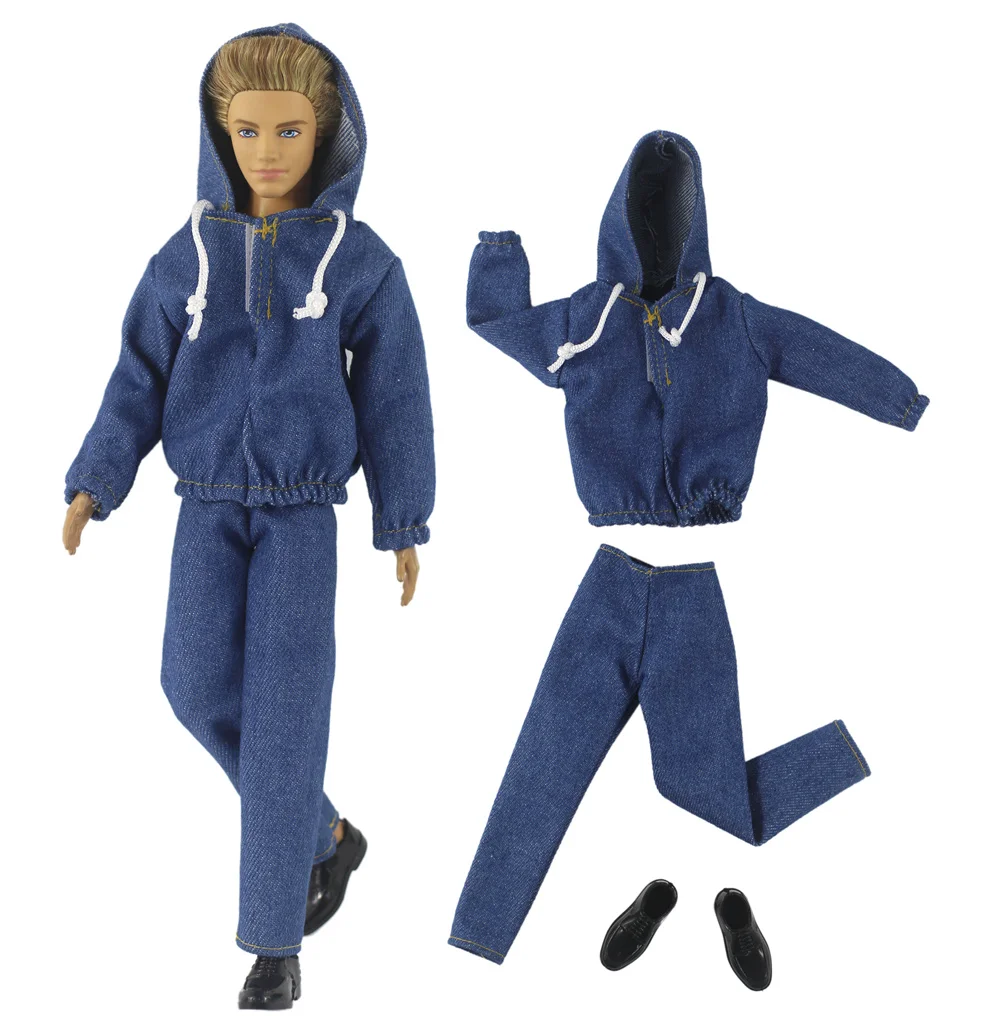 1 Set Puppenkleidung, Denim-Kleidung, Tarn-Outfit für 12-Zoll-Ken-Puppe, viele Stile zur Auswahl, A03 – Detail 18