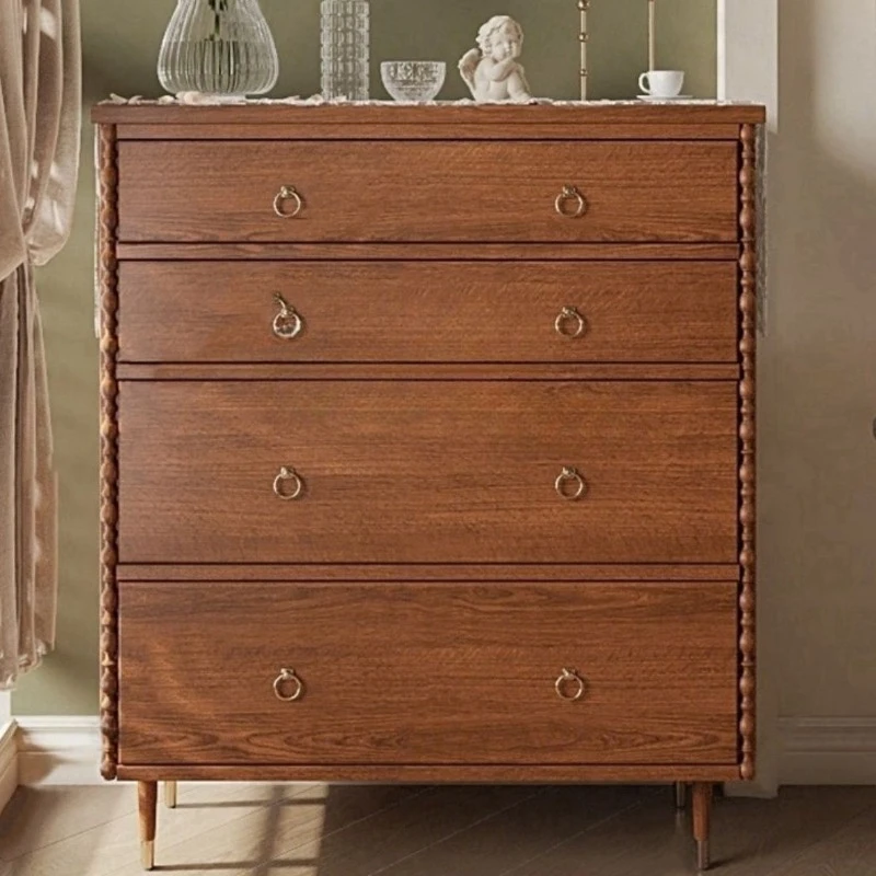 

Medieval retro simple chest cabinet, French art drawer storage cabinet, simple locker