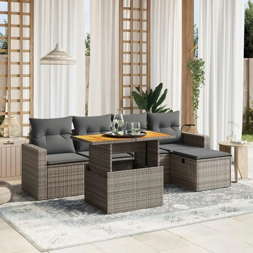 

Comfortable Grey Garden Sofa Set Outdoor Furniture Living Room Patio Couch Modern Design Lightweight Durable Seating
