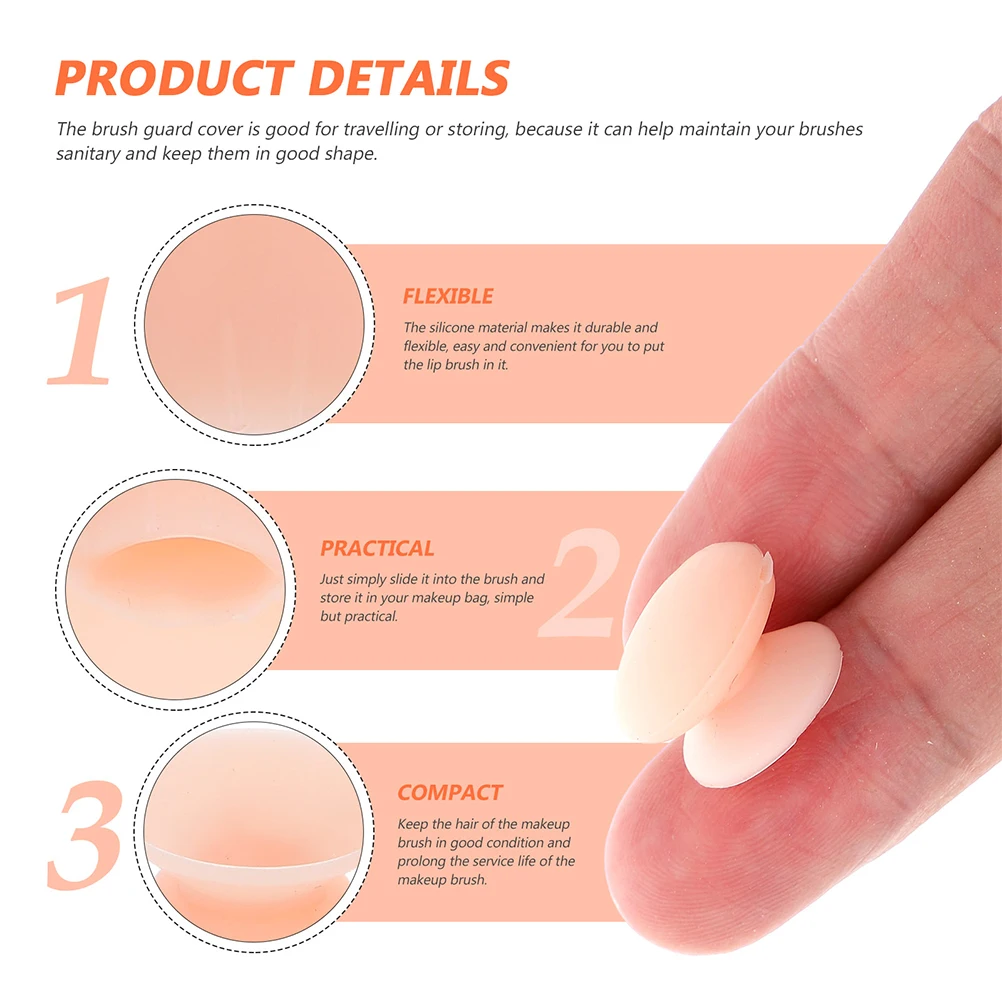 

12 Pcs Lip Brush Dust Cover Scrub Silicone Lid Case Makeup Protector Caps Silica Gel Travel Head