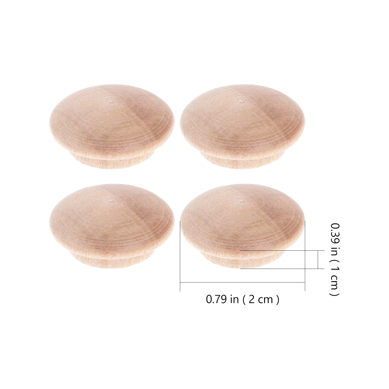 25 個の木製家具ボタントップス滑らかな丸いプラグ階段やキャビネットのネジ穴カバーキャップボタン木製プラグ