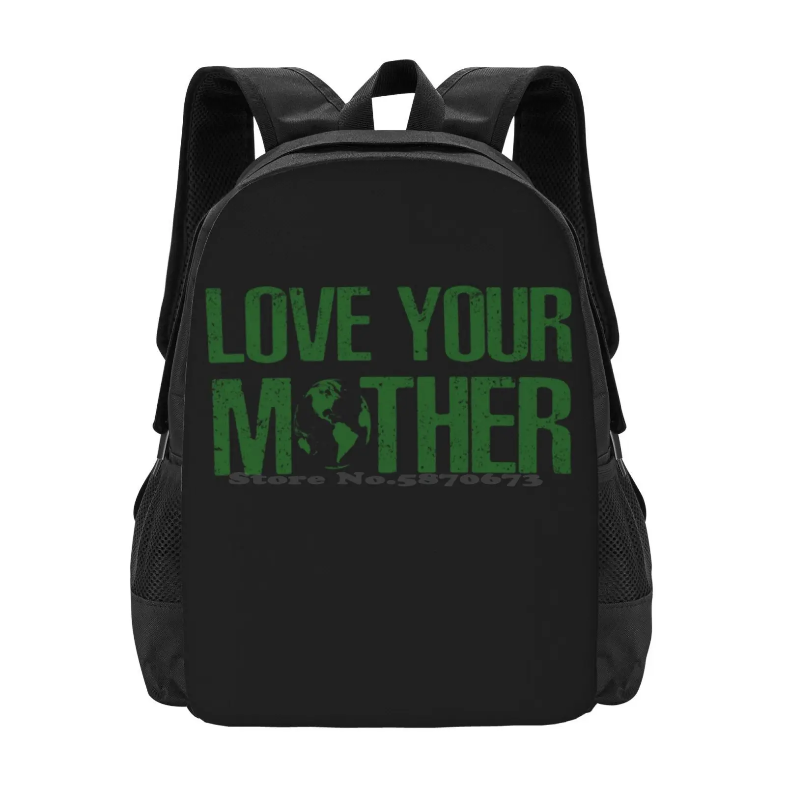 Love Your Mother Teen College Student zaino Pattern Design Bags festeggia la giornata della terra celebrazione della giornata della terra