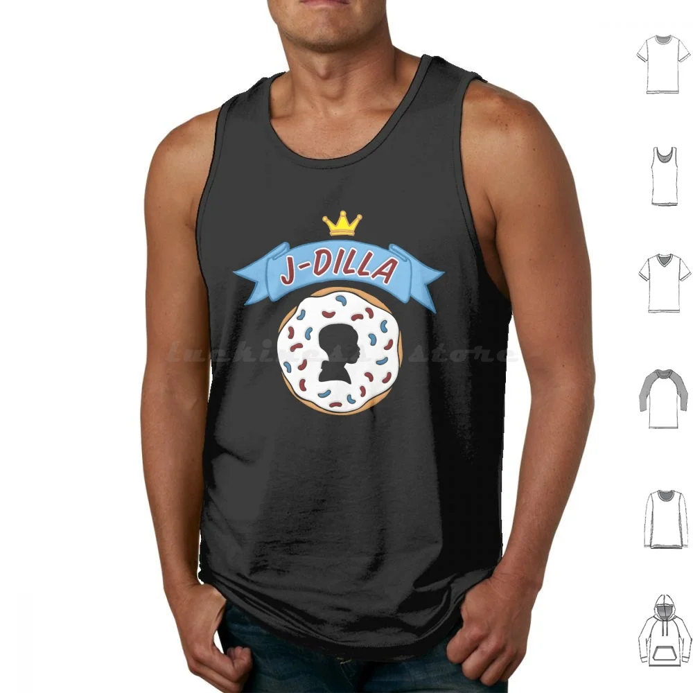 

J Dilla Donuts Tank Tops Vest Sleeveless J Dilla Donuts J Dilla Donuts Food Sweet Round Music Album Hip Hop Stones Records