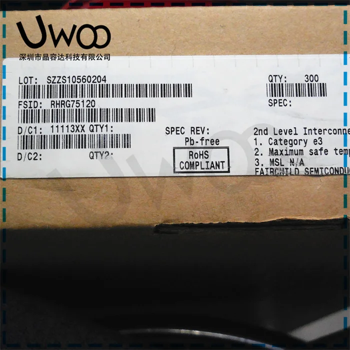 100% Originele Nieuwe RHRG75120 75A 1200 V TO247-2 RHRP1560 15A 600 V TO220