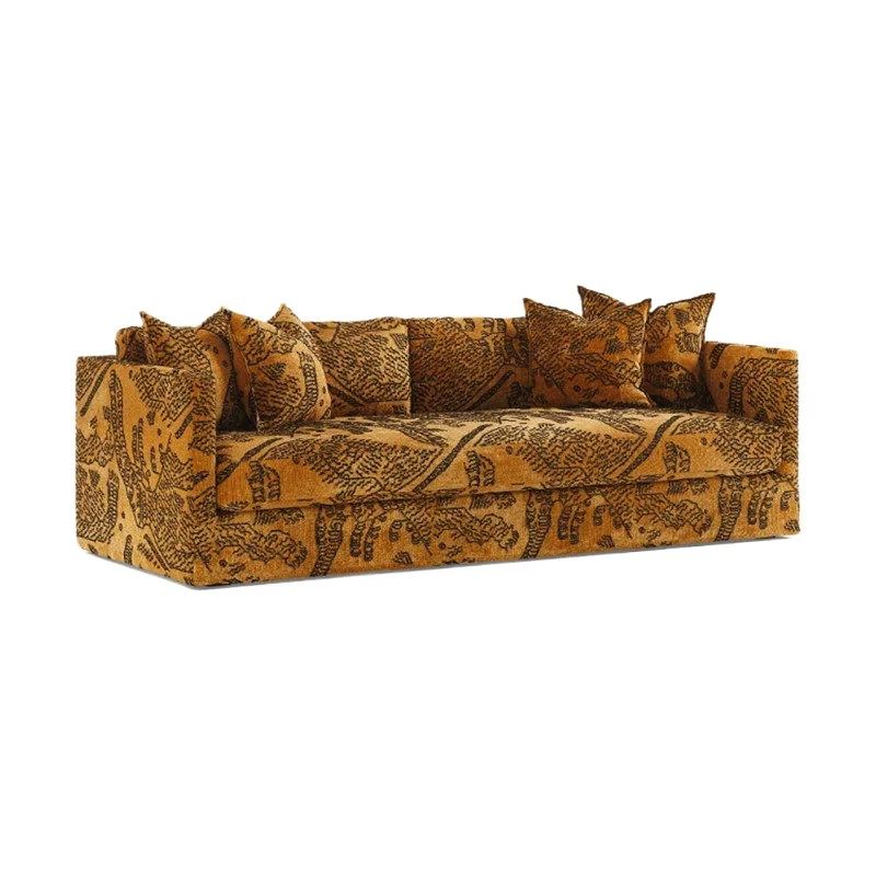 

American country retro, sofa, three-person hotel homestay modern medieval sofa