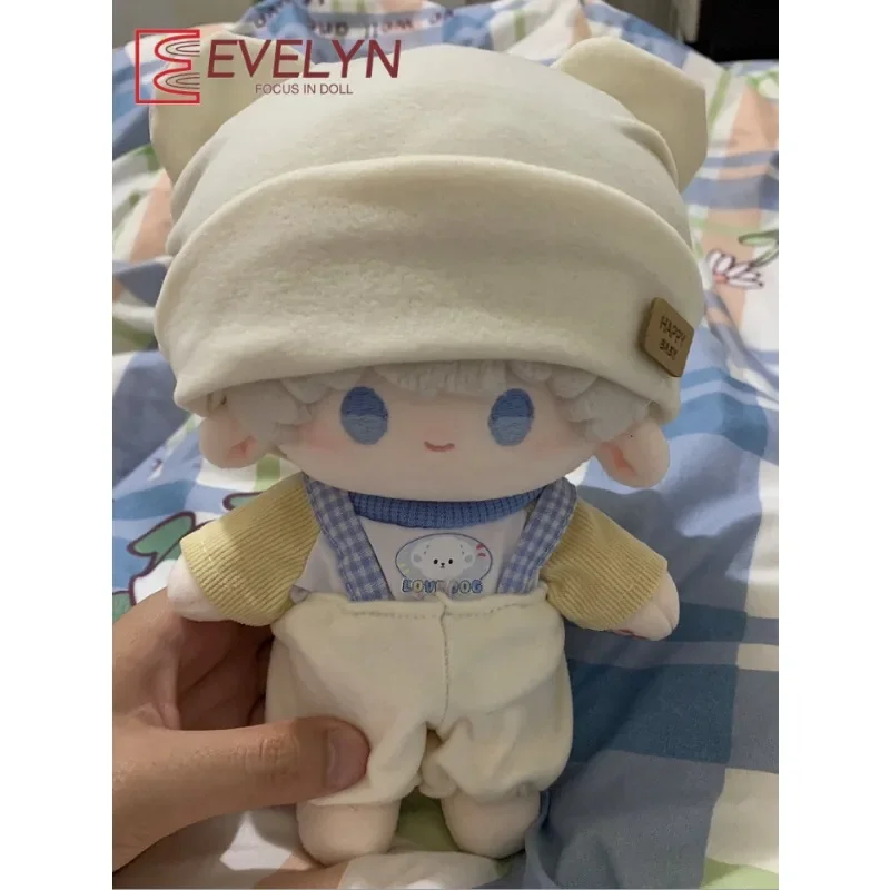 Evelyn 20cm Plush Toy Doll Clothes Hat Strap Pants Outfit Accessories Love and Deepspace Replaceable Clothes Birthday Gift