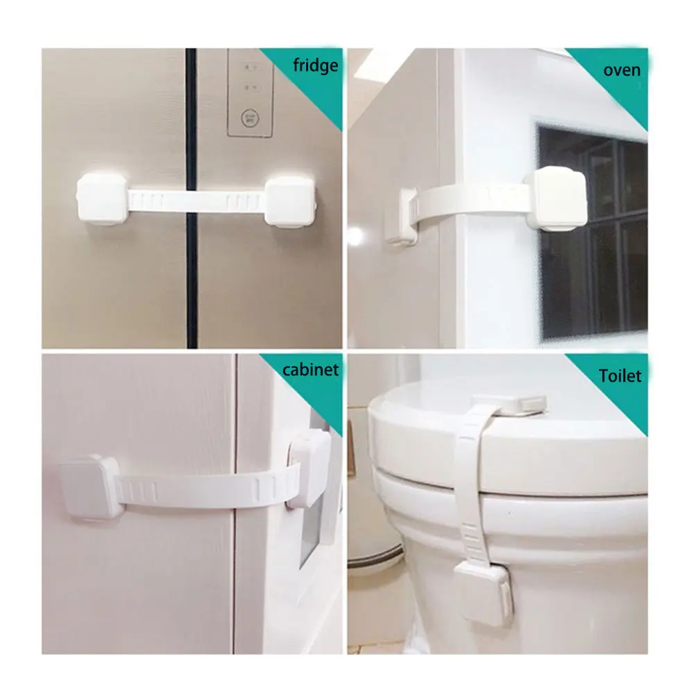 1pcs Child Safety Lock Baby Cupboard Cabinet Safety Care Lock Child Lock Protection Anti-opening Door Safety Lock Buckle