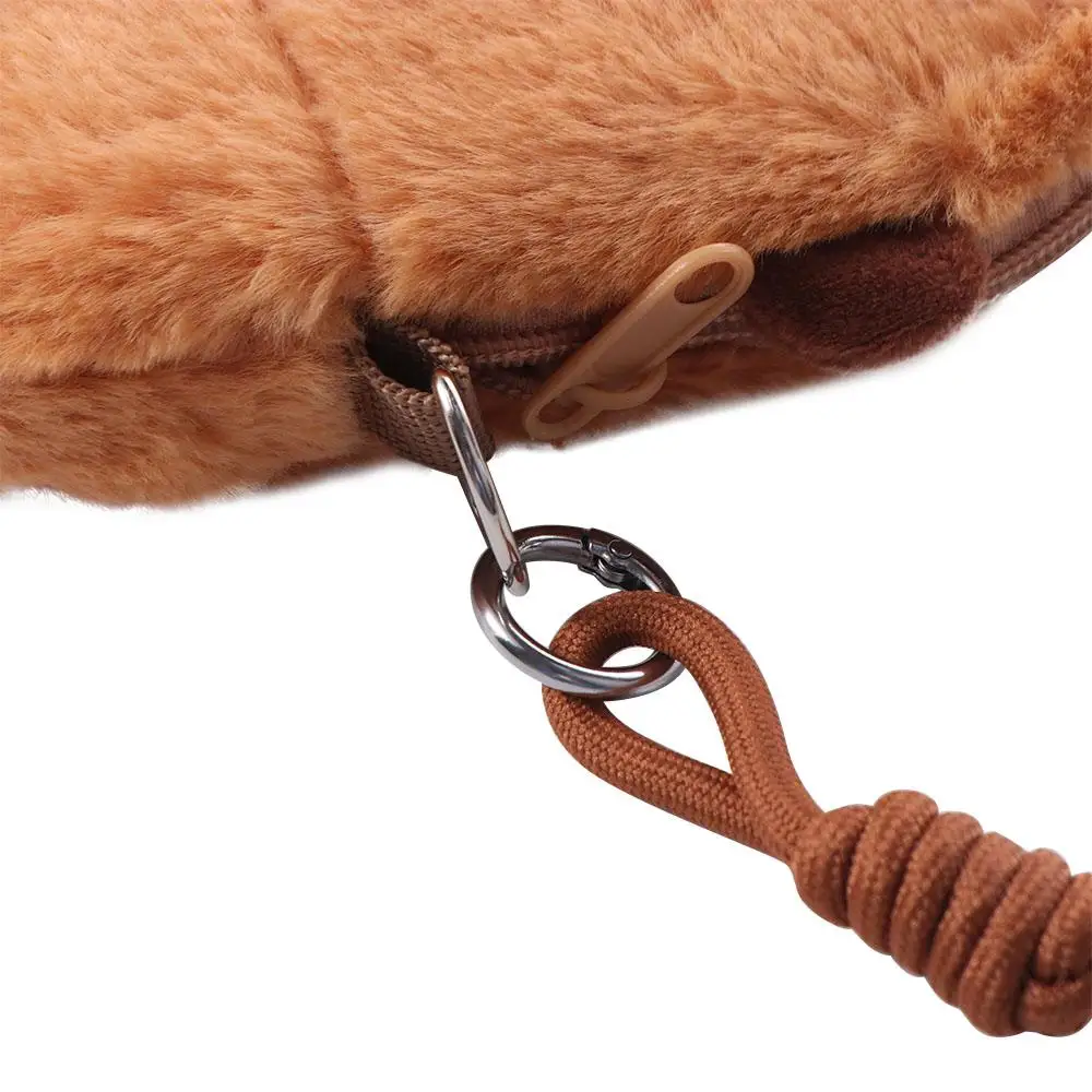 

Милая сумка через плечо с капибарой, легкая мягкая плюшевая сумка через плечо с круассаном, большая вместительная пушистая креативная сумка с героями мультфильмов