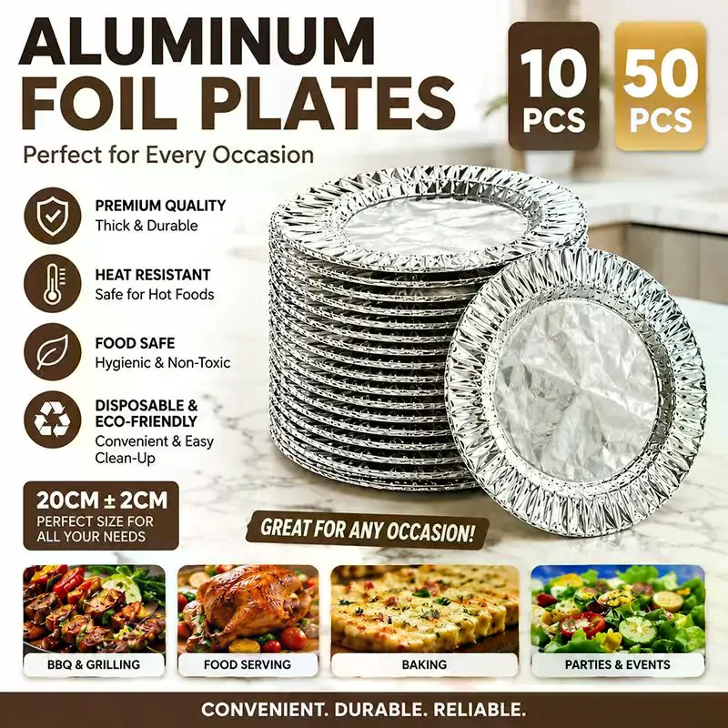 Aluminum Foil Food Covers Heat Preservation Dustproof Odor Isolation For Kitchen Food Storage Fits Most Bowls