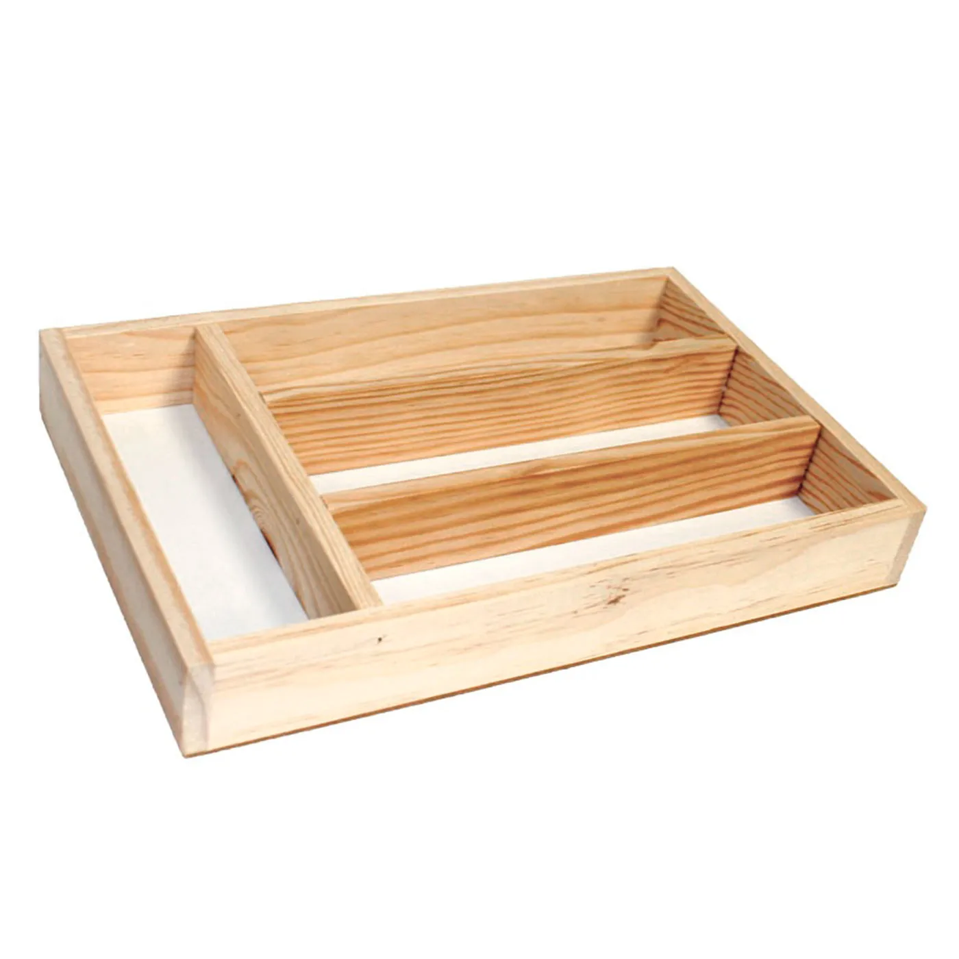 Arthema-Cutlery Rack, 35x25x3,5 cm Wooden Cutlery Organizer, 4-compartment Tray, Wooden Utensils Holder