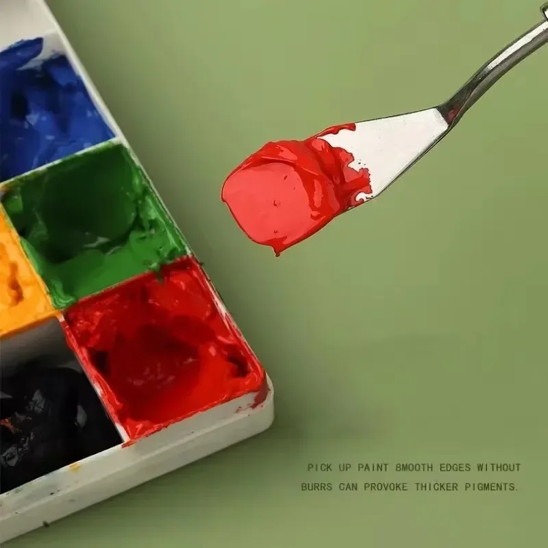 Juego de raspadores de pintura al óleo de acero inoxidable, paleta de artista, versión de cuchillo, suministros de arte para herramientas de pintura de artistas