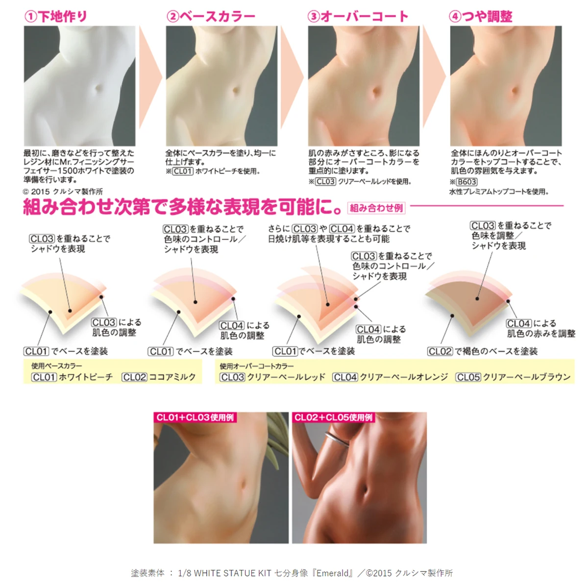 السيد هوبي CL01 ~ CL09 Mr.COLOR LASCIVUS نموذج لون البشرة طلاء زيتي لنموذج دمية أرقام ألوان الجلد أصباغ اللوحة #3