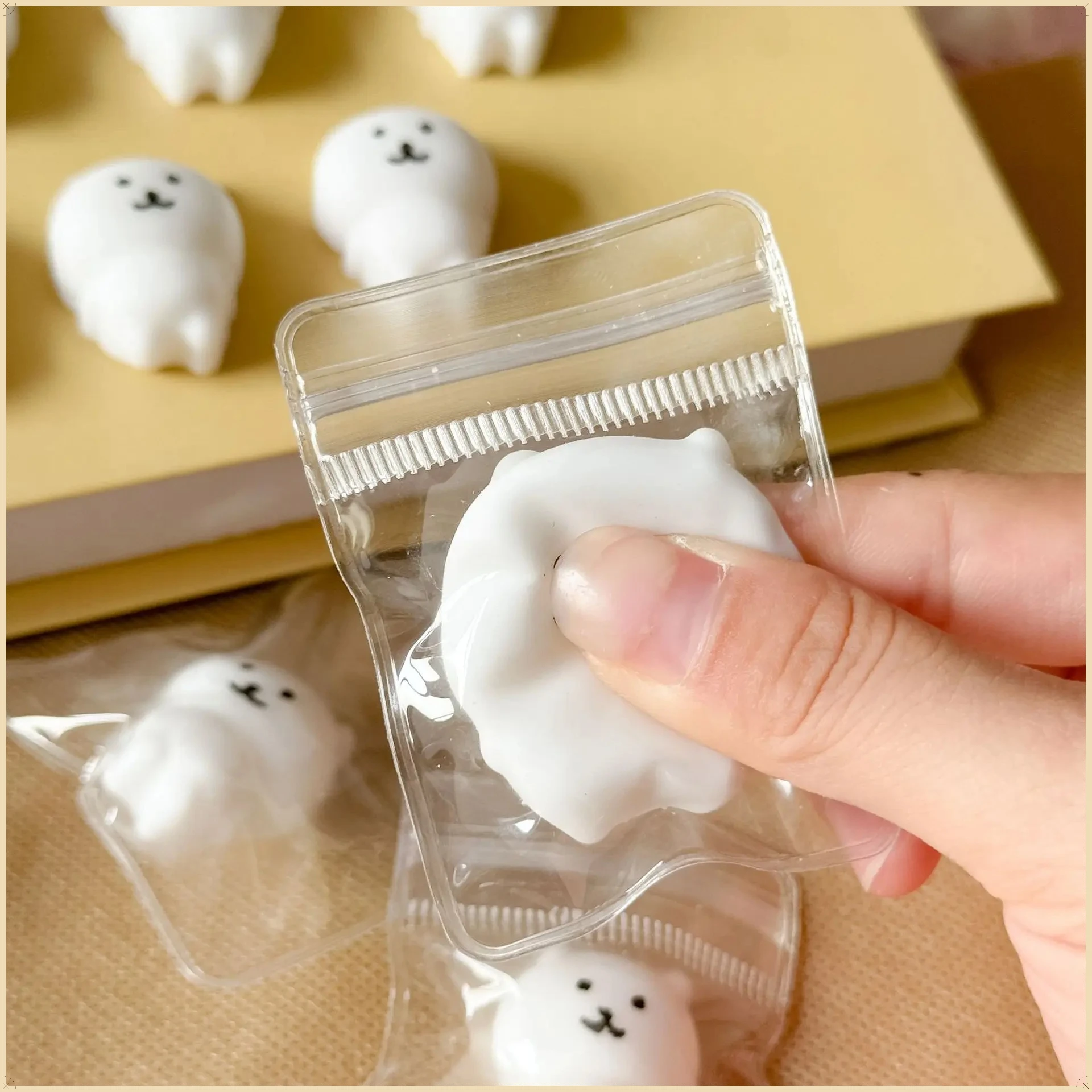 6/12 pièces Jouet anti-stress ours amusant à presser - Petit nez mignon avec expression amusante, cadeaux pour enfants