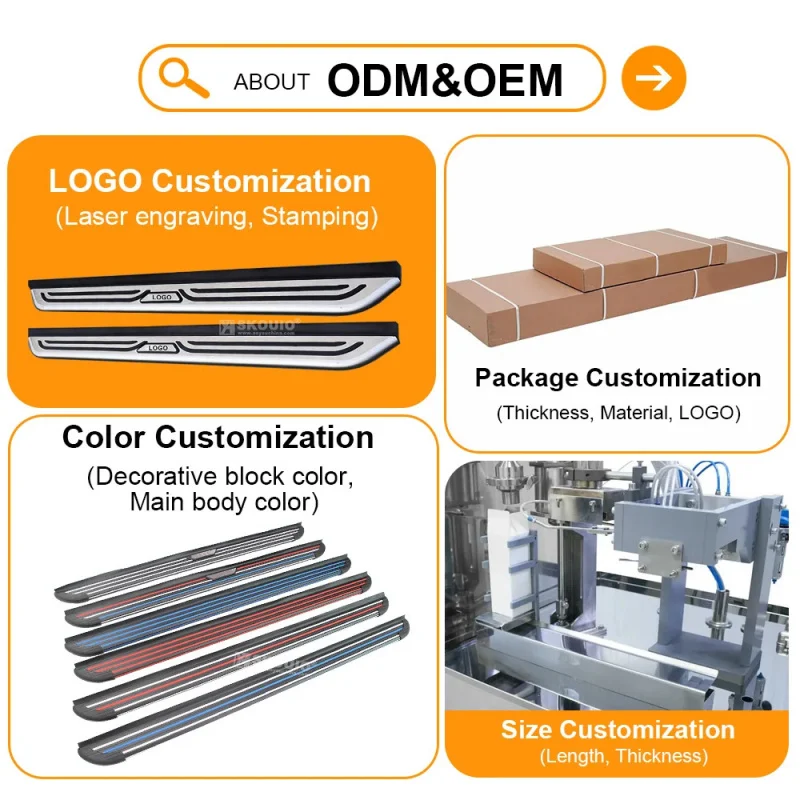 SKOUIO-AC7 OEM خطوة جانبية لملحقات تجديد Santa Fe SUV طقم الجسم بدواسة جانبية للوحة الجري #4
