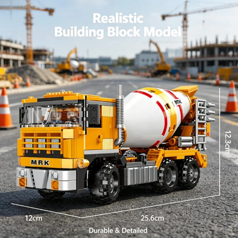 

MOC Engineering Vehicle Bricks Set, Technical City Wheel Loader Excavator & Mining Truck Model, Handmade Assembled Craft