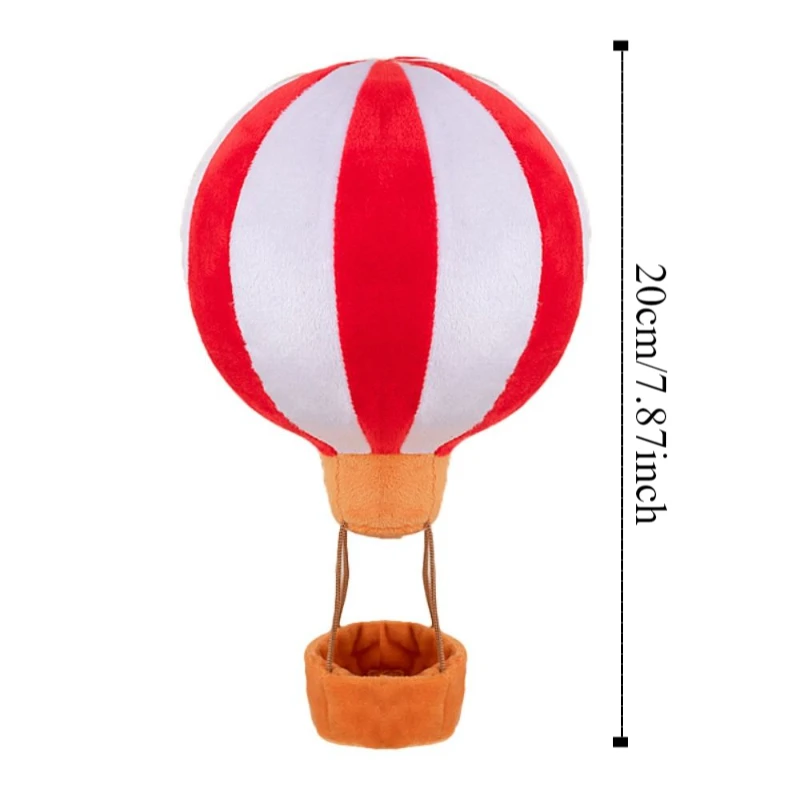 PP Cotton Hot Air Balloon Plush Toys Lifelike Fluffy Colorful Hot Air Balloon Toy Handmade Cartoon Stuffed Air Balloon Doll