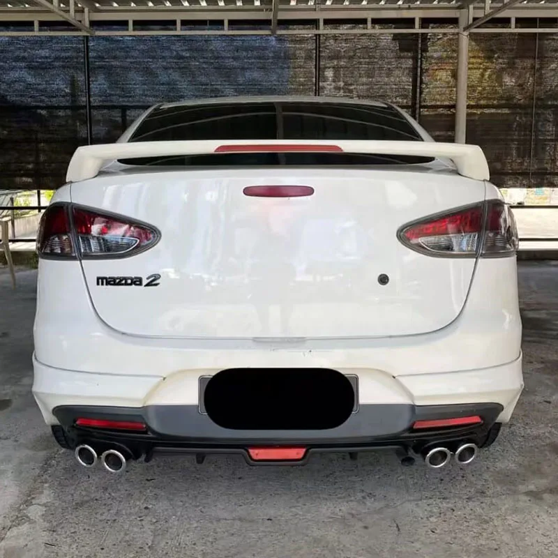 

For Mazda2 Sedan 2008-2015 Year Rear Diffuser Bumper Lips Splitter Spoiler Exhaust Tailpipe Body Kit