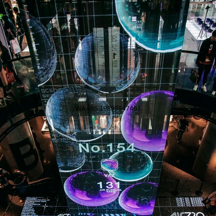 

Outdoor Transparent P25LED Display Membrane Panel Screen Wall Glass Shopping Mall Jewelry Store