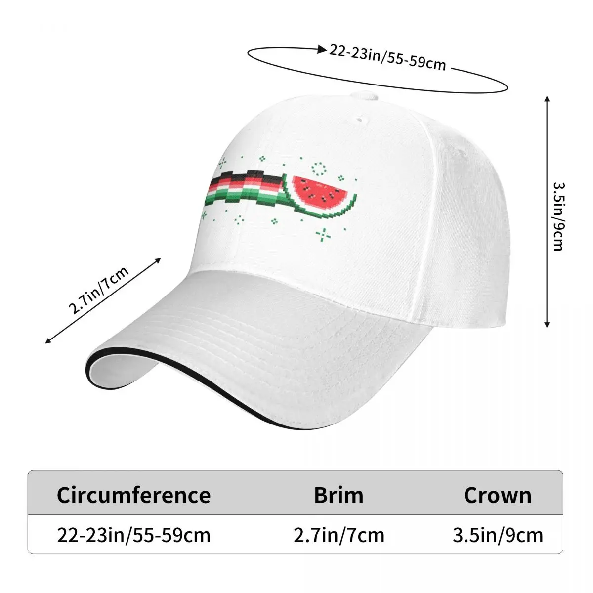 This Is Not A Watermelon Accessories Baseball Cap Magritte Watermelon Pattern Dad Hat Unique Formal Headwear Adjustable Snapback