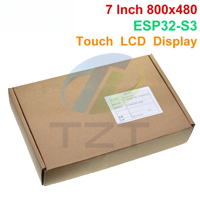 7.0인치 800x480 정전식 터치스크린 LCD 디스플레이, RGB 인터페이스 ESP32-S3 모듈, 내장 16MB SPI 플래시 및 8MB PSRAM 탑재