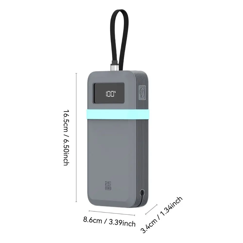 Shockproof Silicone Case Solid Color Soft Protective Case Portable Dustproof for Cuktech 25 SE Power Bank 25000mAh