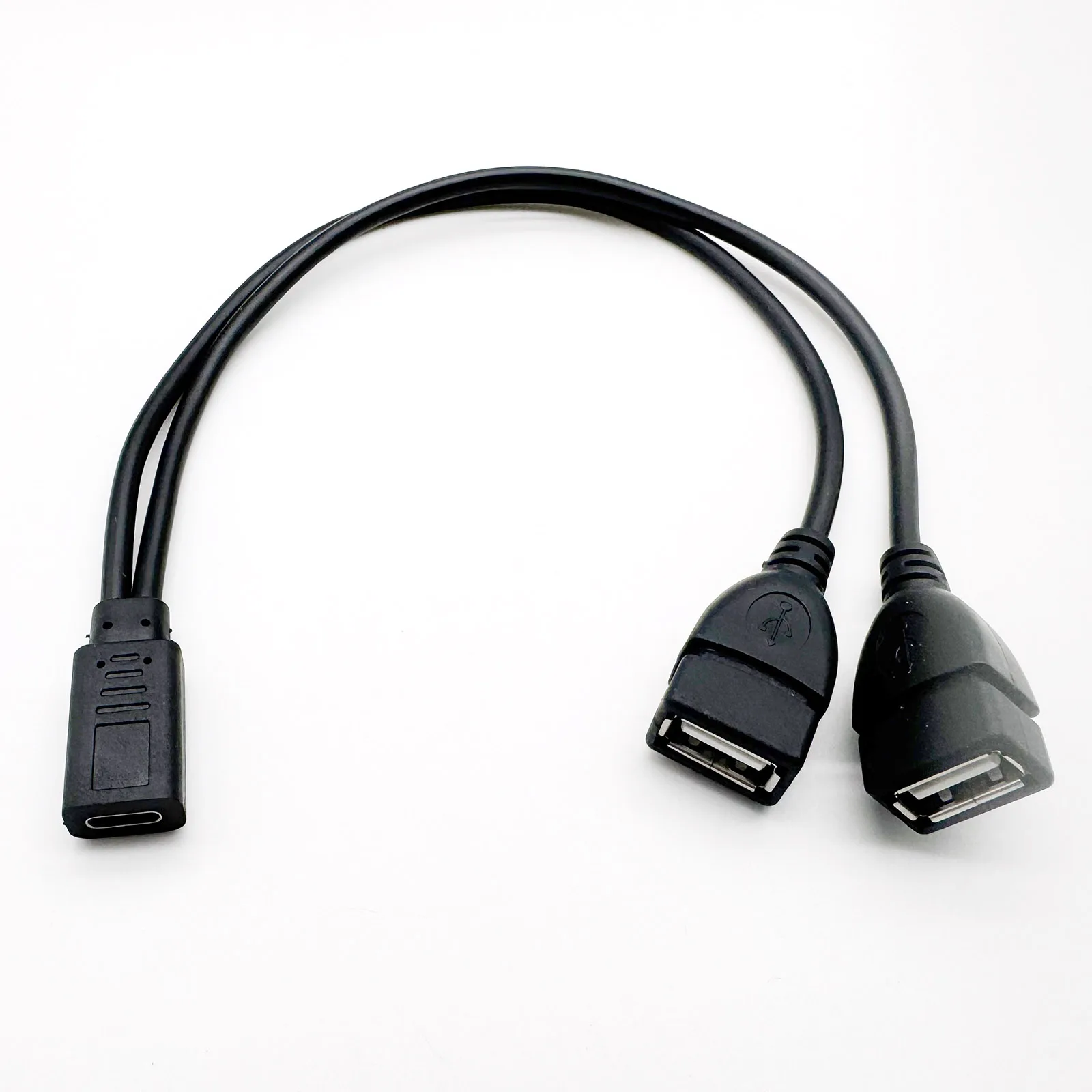 

USB C Splitter Charge Cable USB Type C Female to Dual 2 USB 2.0 A Female Splitter Y Charge Connector Cable Only for Charging