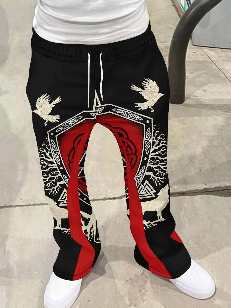 

Y2k расклешенные брюки мужские свободные брюки с 3D принтом повседневные спортивные штаны со средней талией спортивная женская одежда уличная одежда винтажные брюки в стиле хип-хоп