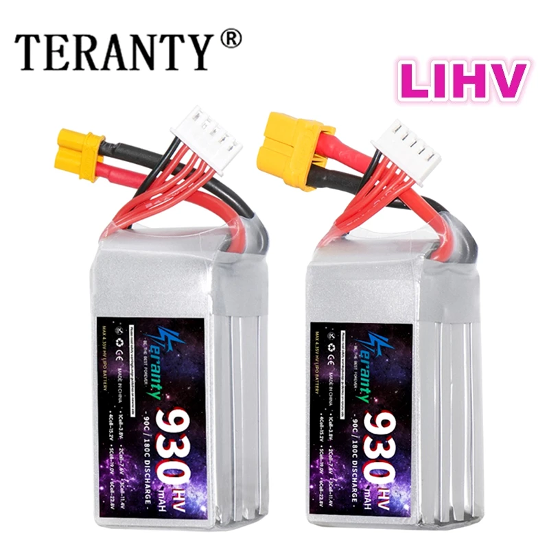 TERANTY 4S HV Battery 15.2V 930mAh 90C Lipo Battery For RC Drone Helicopter Quadcopter FPV Racing Car Parts 15.2v LIHV Battery