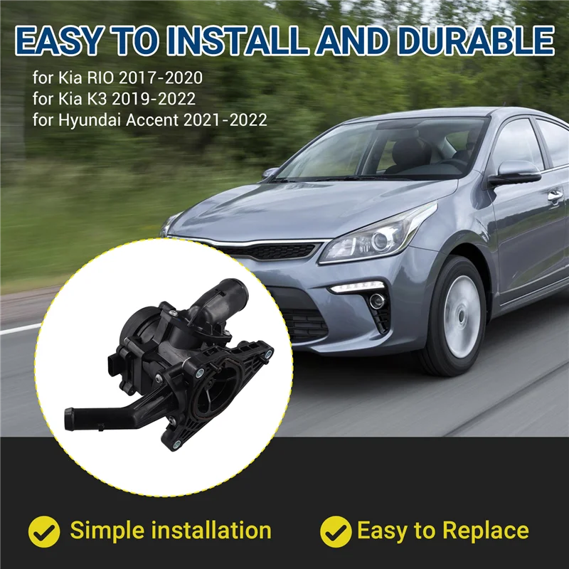 

A33K-Car Engine Coolant Thermostat 25600-2M002 For Hyundai Accent 2018-2022 256002M002