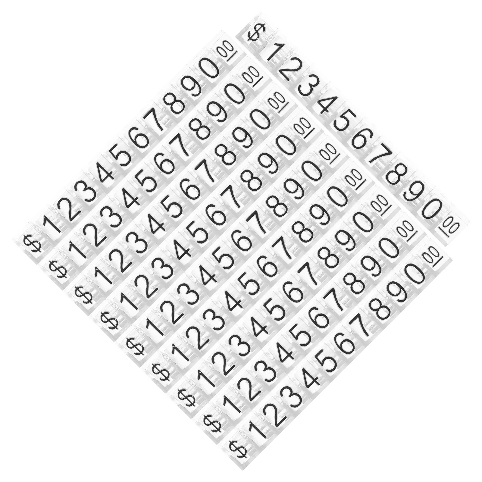 

10 Sets Electronic Price Display Cubes Adjustable Mini Number Tag Blocks Jewelry Retail Store Price Signs Vendor Pricing Labels