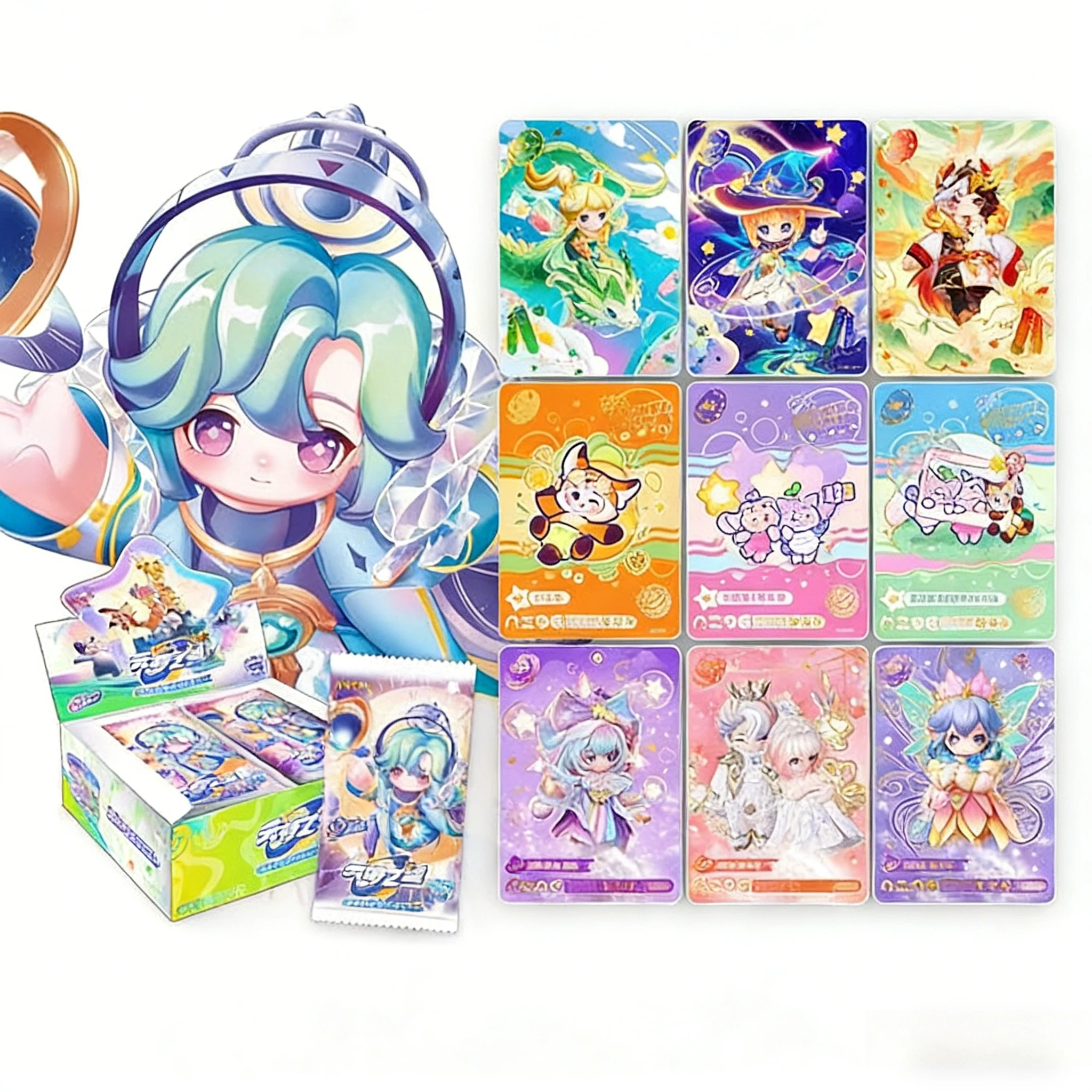 

Официальная коллекционная карточная игра KAYOU Yuameng Star: Блестящие коллекционные карты для вечеринок, подарочная таинственная коробка, карты для обмена