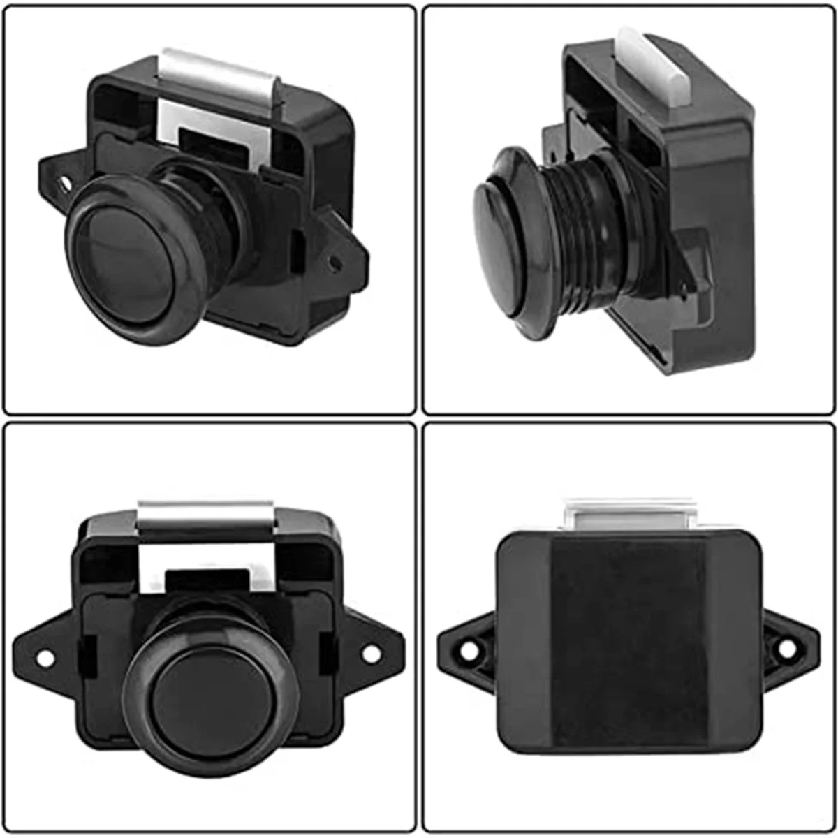 

A52TPack Of 10 Locks, Metal Push Button Door Locks Furniture Locks Cabinet Locks Cabinet Locks Door Locks, Black