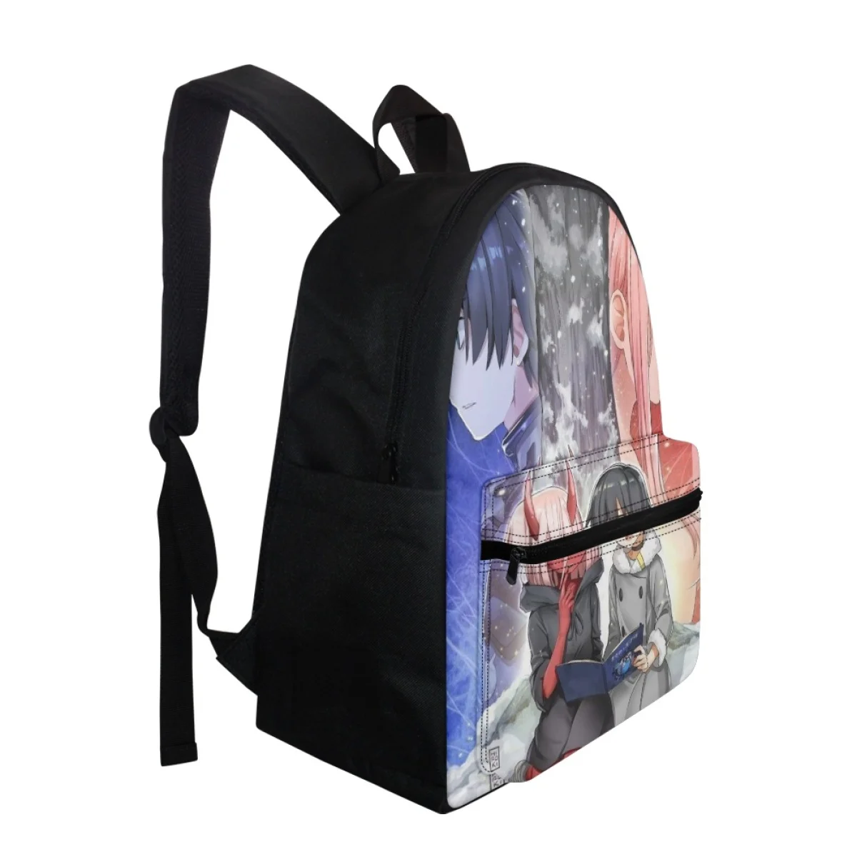 FORUDESIGNS-mochilas escolares estampadas Zero Two, mochilas escolares multiusos de Anime en el Franxx, ligeras y sencillas, impermeables