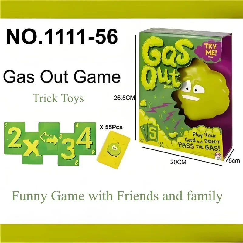 Hilarious Gas-Out Family Party Card Game-Ideal for Parent-Child Interaction,Tricking Friends Toy and as a Birthday Gift for Kids