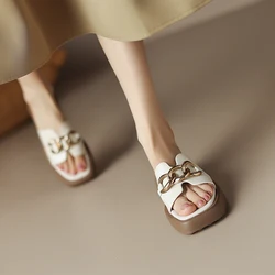 2024 Summer Woman Shoes Fashion Open Toe Low Heel Women Sandals Slipper Platform Casual Roman Shoes Women