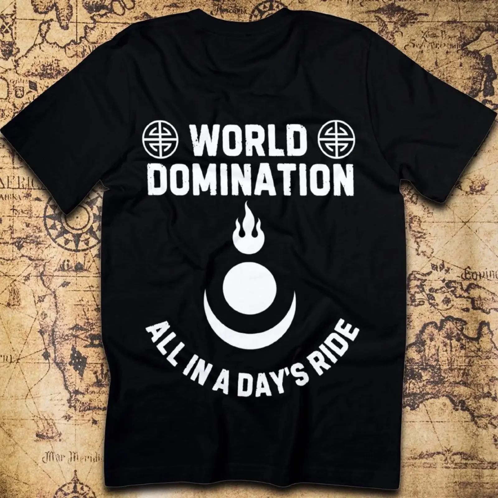 Mongol Empire World Domination in a Day's Ride T Shirt vintage Washed fashion streetwear Unisex Soft Comfortable graphic Casual
