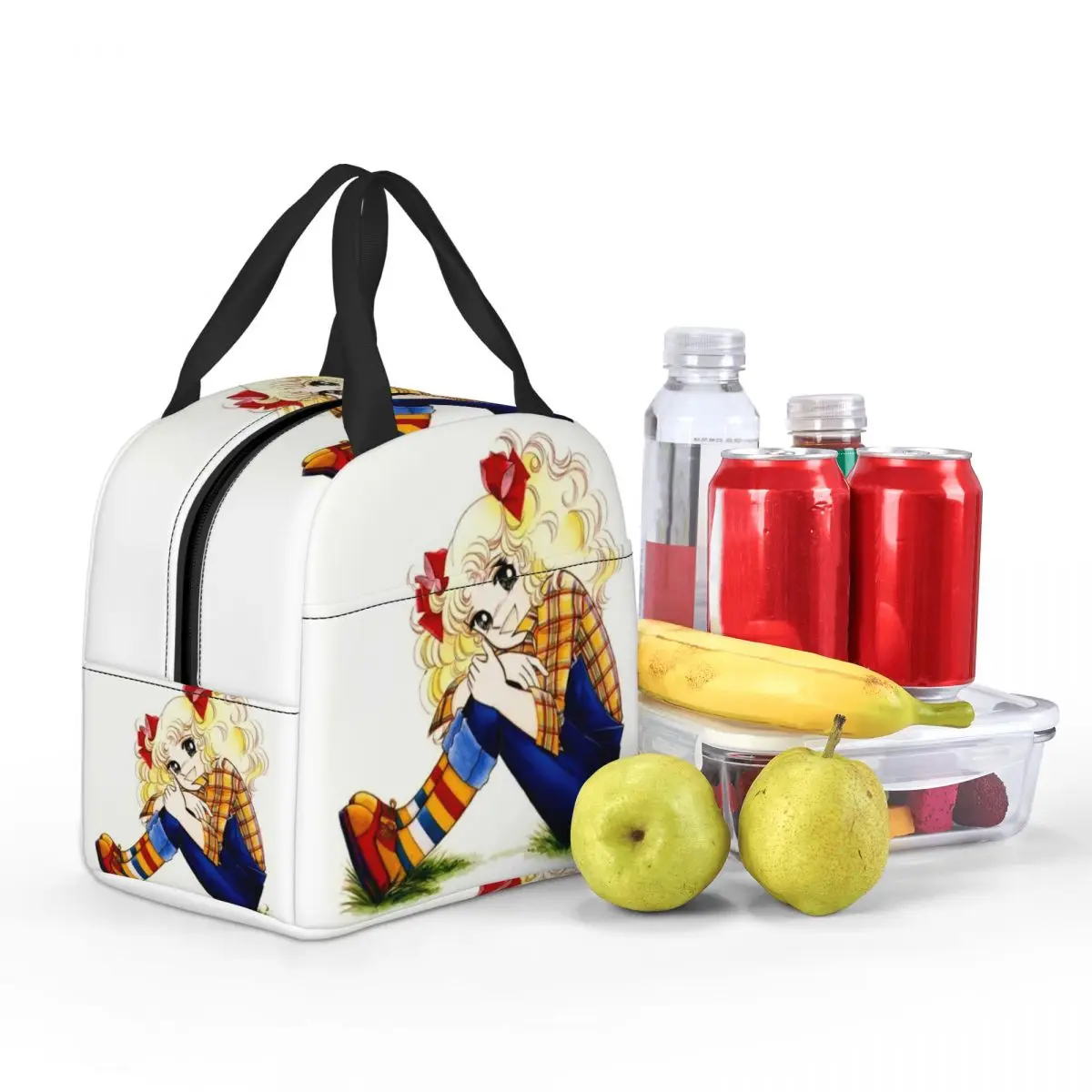 Custom Candy Candy Anime Manga Resuable Lunch Box for Women Waterproof Thermal Cooler Food Insulated Lunch Bag Office Work