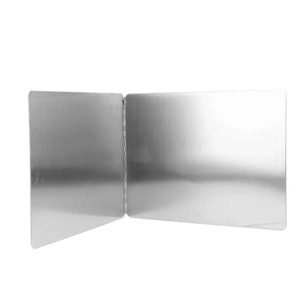 Stainless Steel Stove Splatter Guard Foldable Heat Resistant Kitchen Splatter Shield 2 Sided Design Silver Grease Shield Screen
