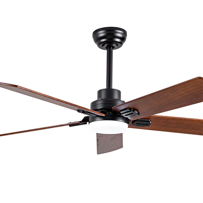 

Fan ceiling fan light wholesale log wind solid wood retro restaurant