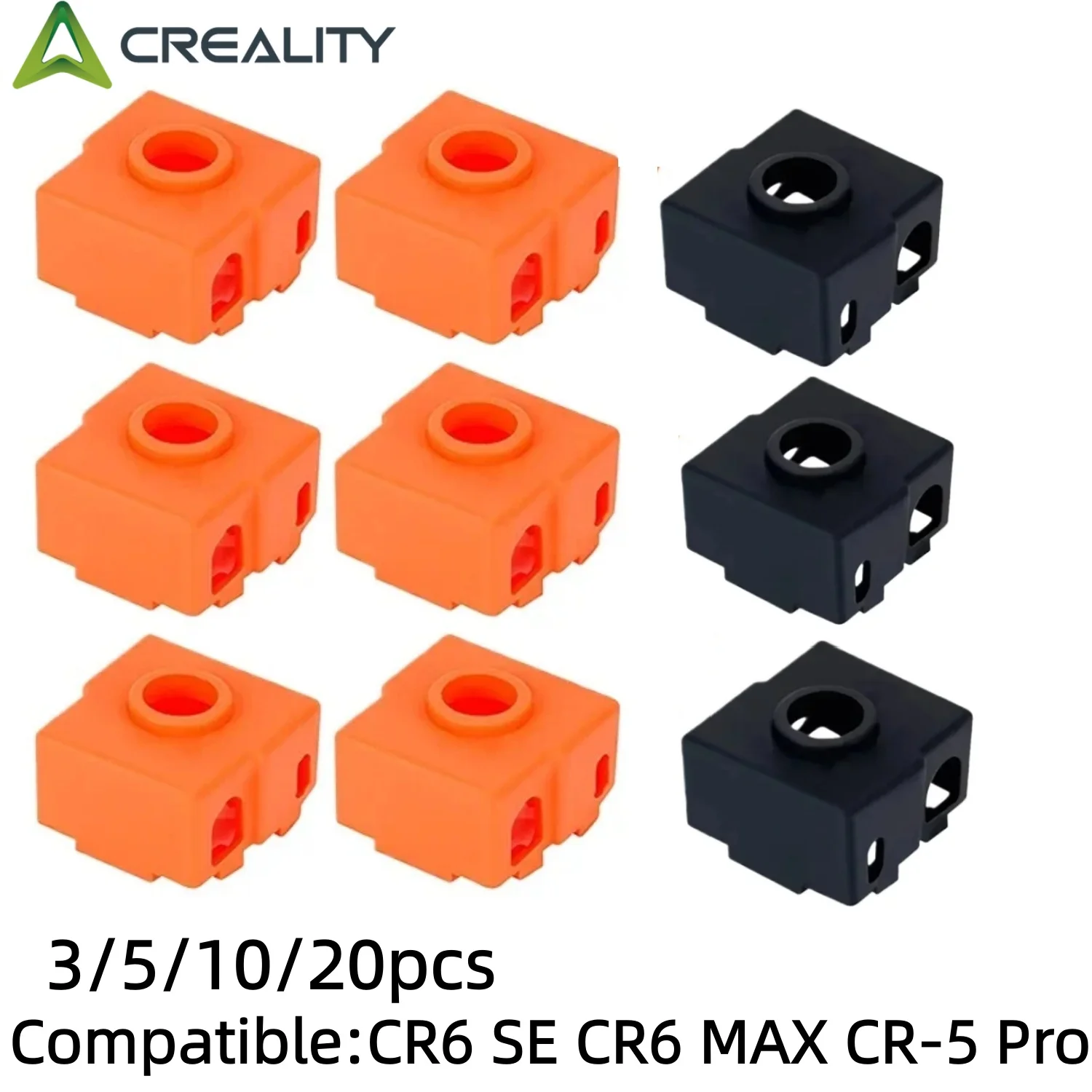 3D Printer Parts Silicone Sock for CR6 SE/CR6 MAX/CR-5 Pro/CR10S Series Heated Block Warm Keeping Cover
