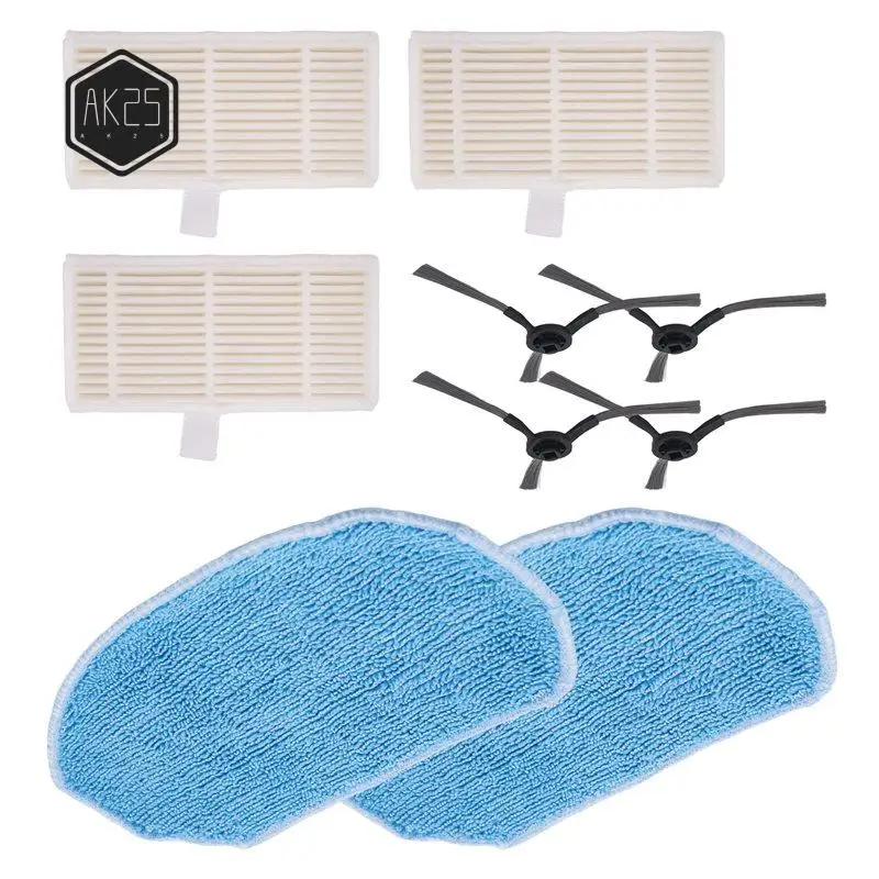 

AK25-запасные части для Midea VCR04W, аксессуары для роботов-пылесосов, моющаяся боковая щетка, фильтр Hepa, ткань для швабры