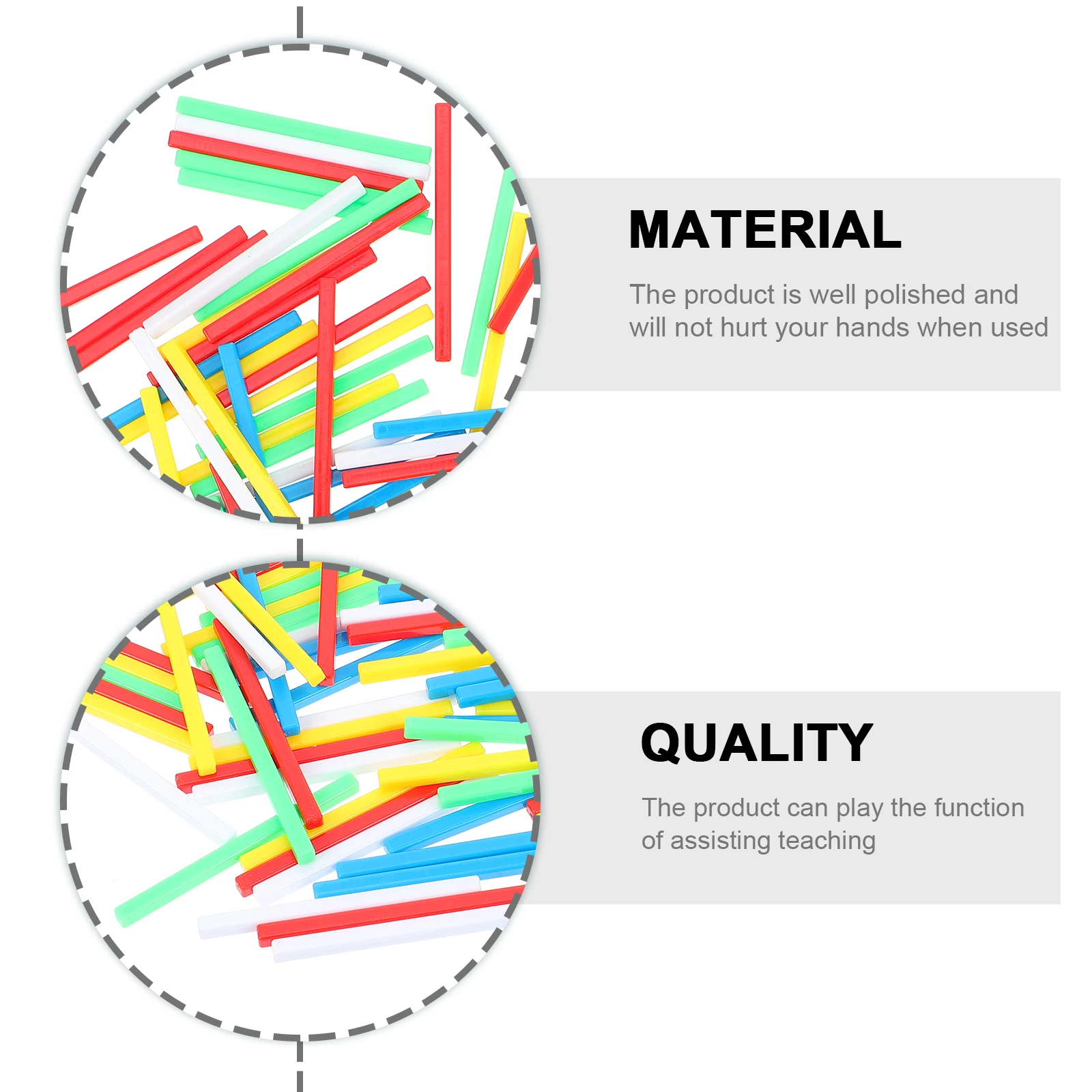 2 sacchetti Manipolatori matematici Aste per contare Giocattolo per bambini Giocattoli per l'illuminazione Bambino in legno