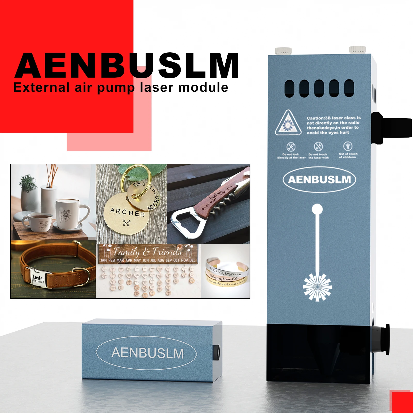 

AENBUSLM 40W 80W laser module engraving head with air pump, suitable for laser engraving machine wood board acrylic leather etc