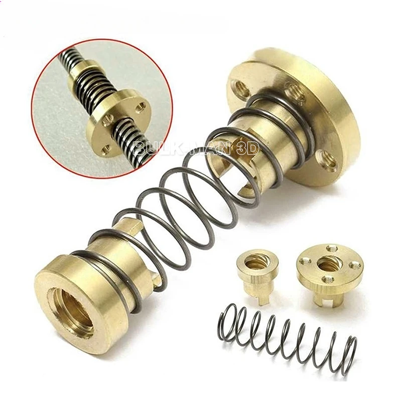 

Openbuilds T8 Anti Backlash Spring Loaded Nut Elimination Gap Nut for 8mm ACME Threaded Rod Lead Screws DIY CNC 3D Printer Parts