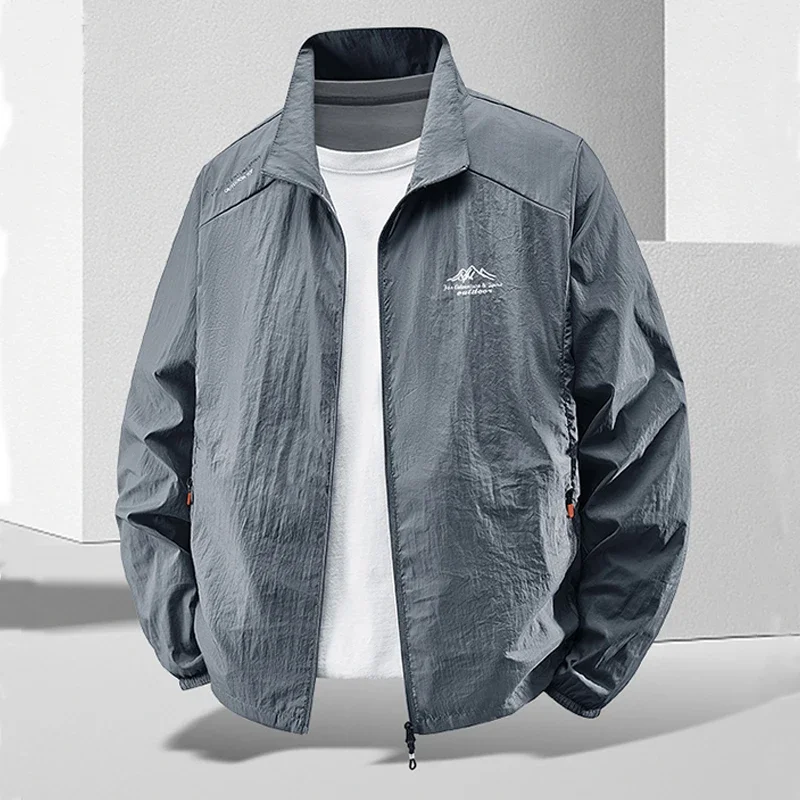 

UPF100 + летняя мужская защита от солнца, повседневная дышащая спортивная ветрозащитная водонепроницаемая ультратонкая куртка, одежда для рыбалки на открытом воздухе