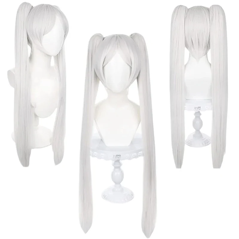 أنيمي سوسو من فريز شعر مستعار تأثيري زي المرأة الأبيض طويل الباروكات مقاومة للحرارة الشعر الاصطناعية هالوين الدعائم الطرف