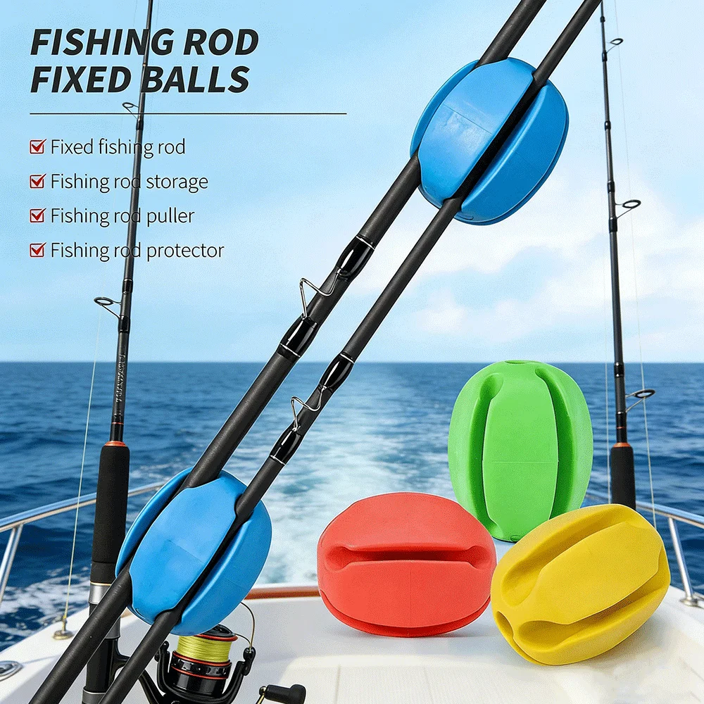 2/6PCS Rod Ball Retaining Clip Rod Holder Protector Storage Device Fishing Equipment Outdoor Fishing Tools